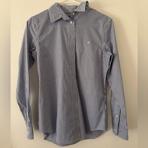 womens Blue Striped Shirt